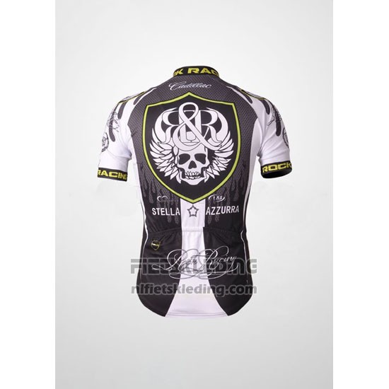 2010 Fietskleding Rock Racing Zilver en Wit Korte Mouwen en Koersbroek